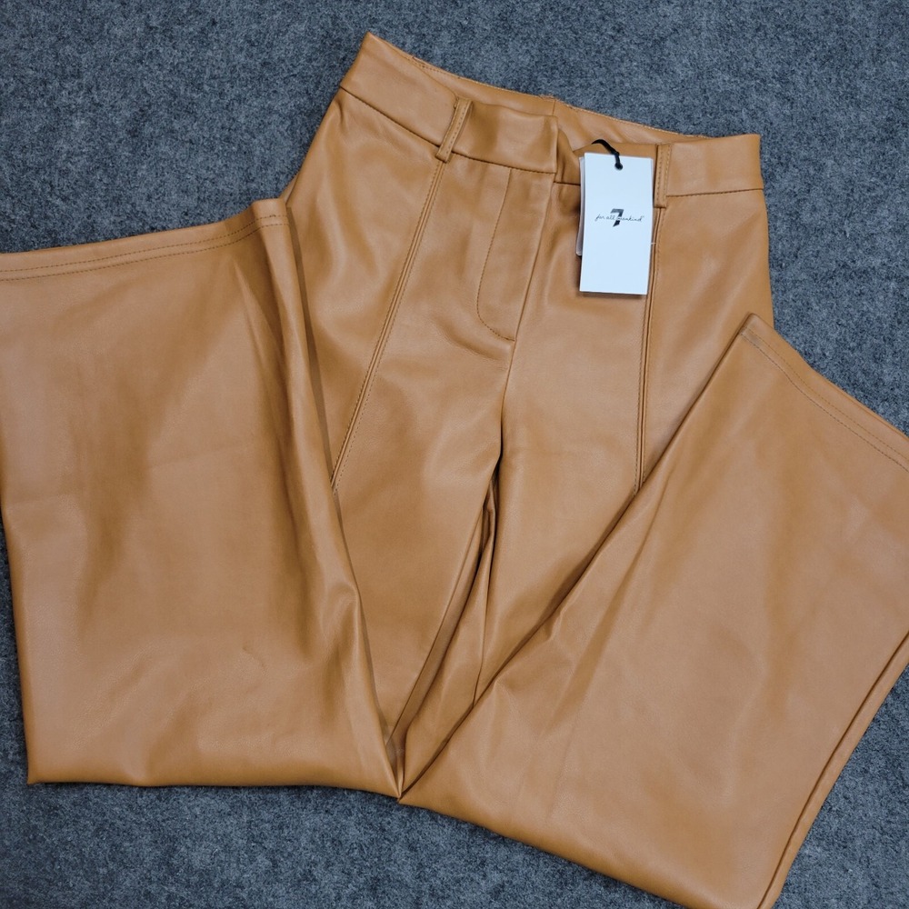 7 For All Mankind Tan Wide Leg Pants